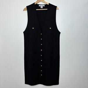 Stephanie Andrews Vintage Jumper Dress Wool Knit Sleeveless Sweater Dress M